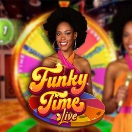 Funky Time online game logo by Evolution on shelbywinscasino.com