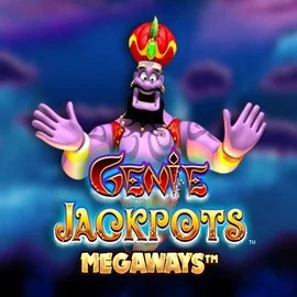 Logo of Genie Jackpots Megaways from Blueprint Gaming at ShelbyWin Casino