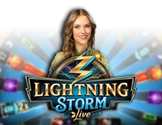Lightning Storm slot logo by Evolution at ShelbyWin Casino