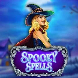 Spooky Spells logo by Novomatic at ShelbyWin Casino
